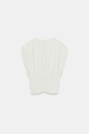Top drapé en maille