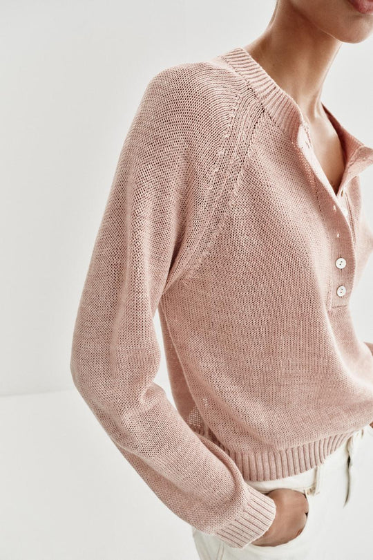 Pull en maille à boutons