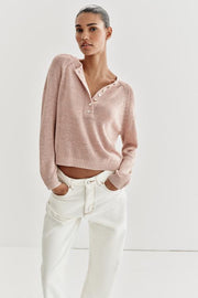 Pull en maille à boutons