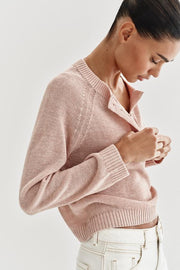 Pull en maille à boutons