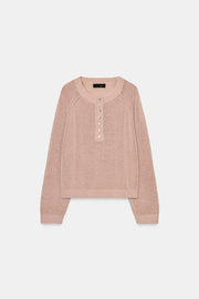 Pull en maille à boutons