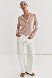 Pull en maille à boutons