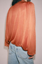 Blouse en maille à col polo
