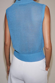 Polo en maille sans manches