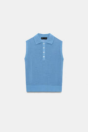 Polo en maille sans manches