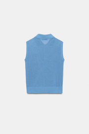 Polo en maille sans manches