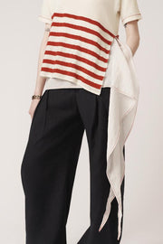 Top en maille rayée asymétrique The Item Woman