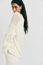 Pull en maille à décolleté en V