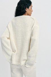 Pull en maille à décolleté en V