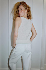Top en maille sans manches