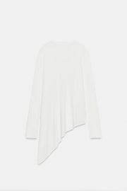 Pull long en maille asymétrique