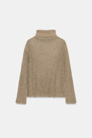Pull en maille ajourée 100 % lin