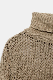 Pull en maille ajourée 100 % lin