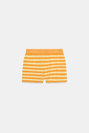 Short en maille rayée