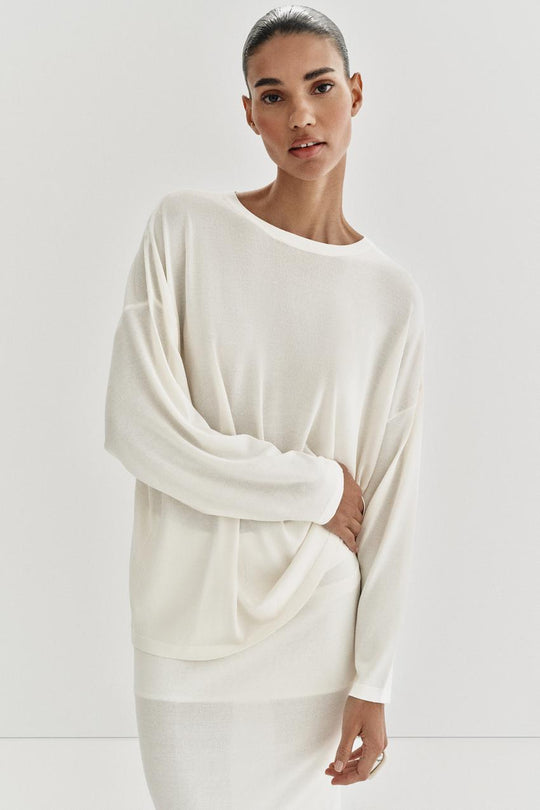 Pull oversize en maille fine