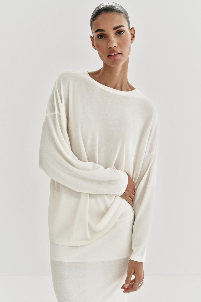 Pull oversize en maille fine