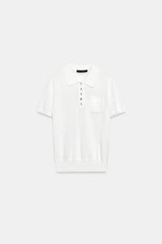 Polo en maille à manches courtes