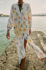 Robe longue imprimée