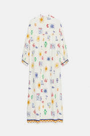 Robe longue imprimée