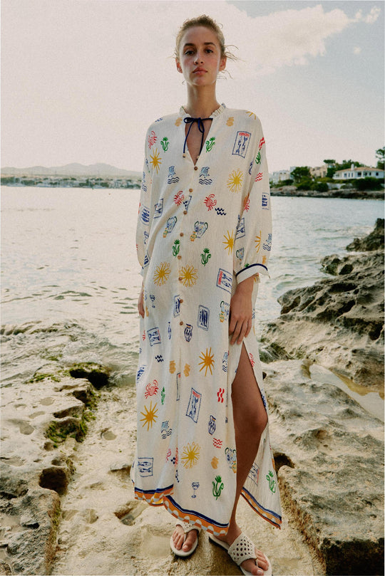 Robe longue imprimée
