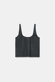 Top en popeline à boutons