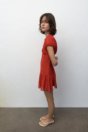 Robe courte à pois