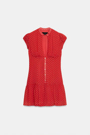 Robe courte à pois