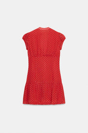 Robe courte à pois