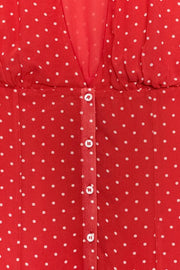 Robe courte à pois