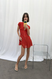 Robe courte à pois