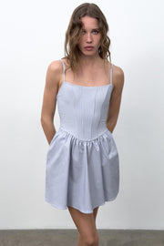 Robe corset à volume et carreaux vichy