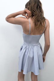 Robe corset à volume et carreaux vichy