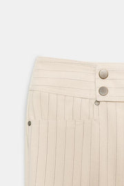 Pantalon droit à fines rayures