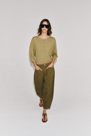 Pantalon coupe barrel ZW Collection