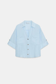 Chemise courte en lin