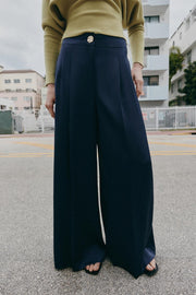 Pantalon fluide satiné