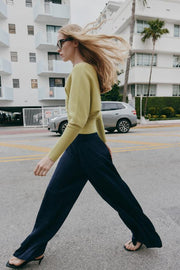 Pantalon fluide satiné