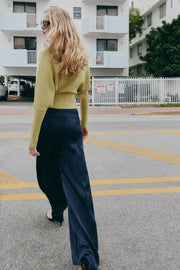Pantalon fluide satiné