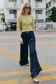 Pantalon fluide satiné