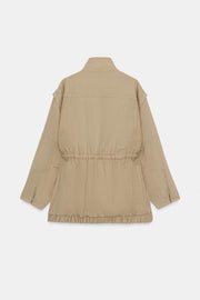 Blouson long à col montant