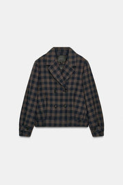 Veste croisée à carreaux ZW Collection