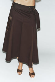 Jupe midi cargo avec ceinture