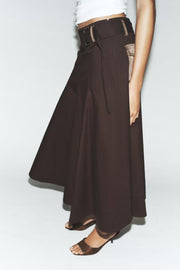 Jupe midi cargo avec ceinture
