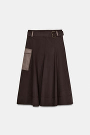Jupe midi cargo avec ceinture