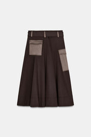 Jupe midi cargo avec ceinture