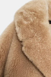 Manteau en cuir avec fourrure ZW Collection