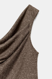 Top texturé asymétrique
