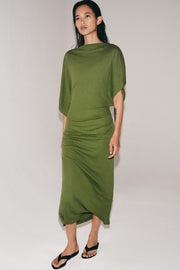 Robe longue drapée