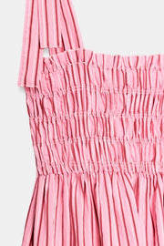 Robe midi à rayures avec nœuds