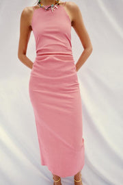 Robe midi crayon drapée